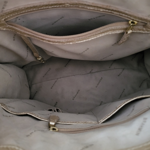 Orange and Yellow Striped Satchel Bag - Picture 8 of 13